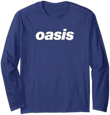 Amazon.com: Oasis White Logo On Navy T-Shirt : Clothing, Shoes